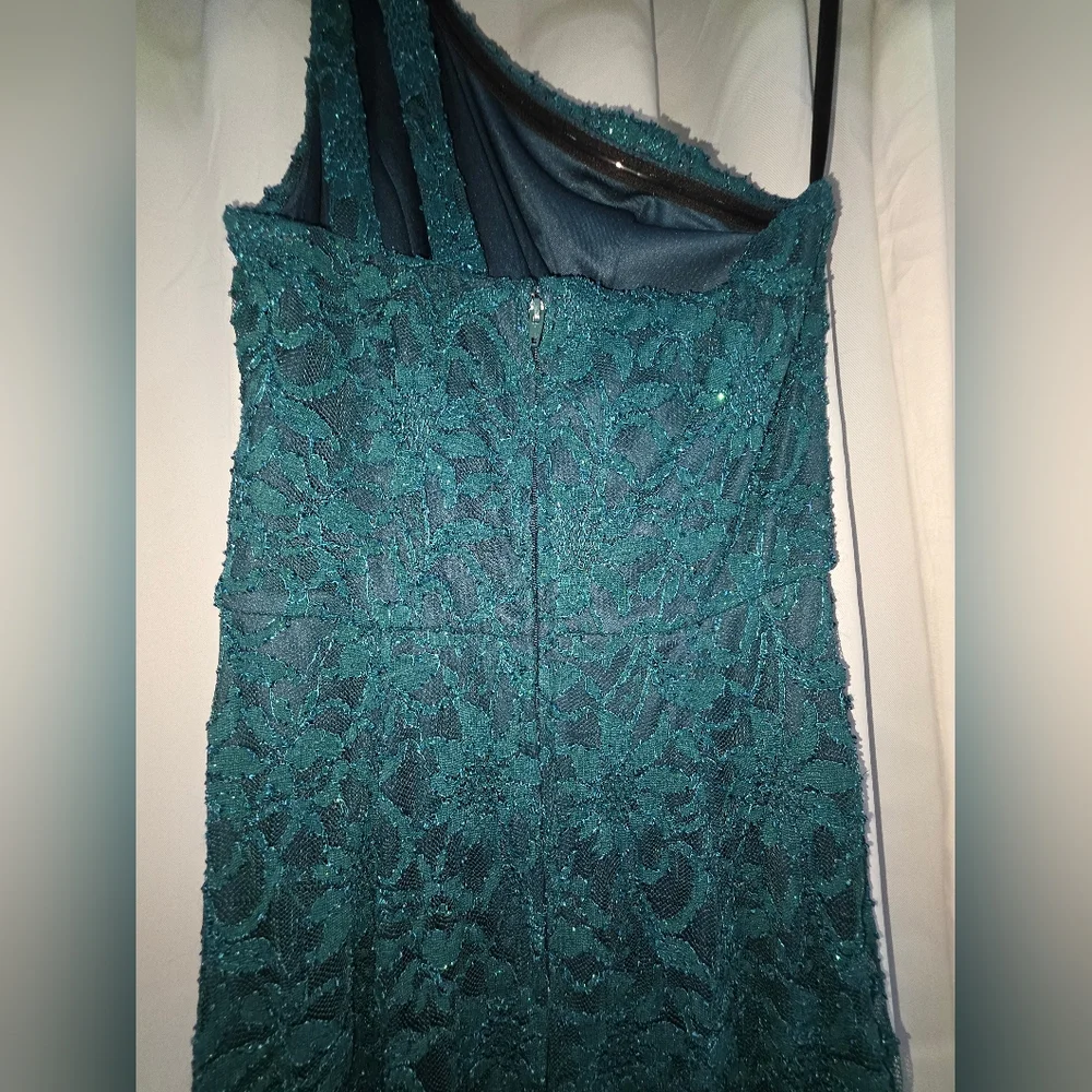 BCX Womens Green Sleeveless Full-Length Fit + Flare Evening Dress - Picture 5 of 9